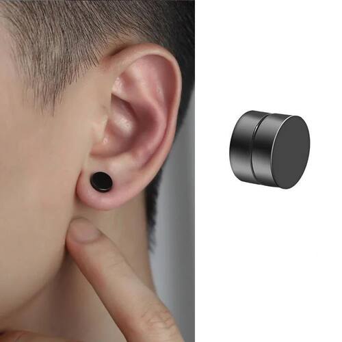 2pcs Punk Mens Strong Magnet Magnetic Ear Stud Non Piercing