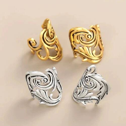 Retro Grass Pattern Ear Clip Female Personality Cool Leaves