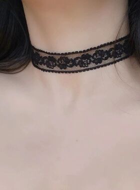 Punk Sexy Lace Flower Necklace for Women Girls Vinage Black