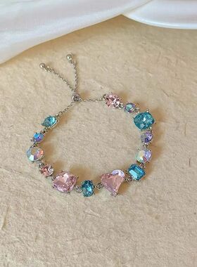 New Colorful Crystal Bracelet Candy Zircon Design Shiny Swee