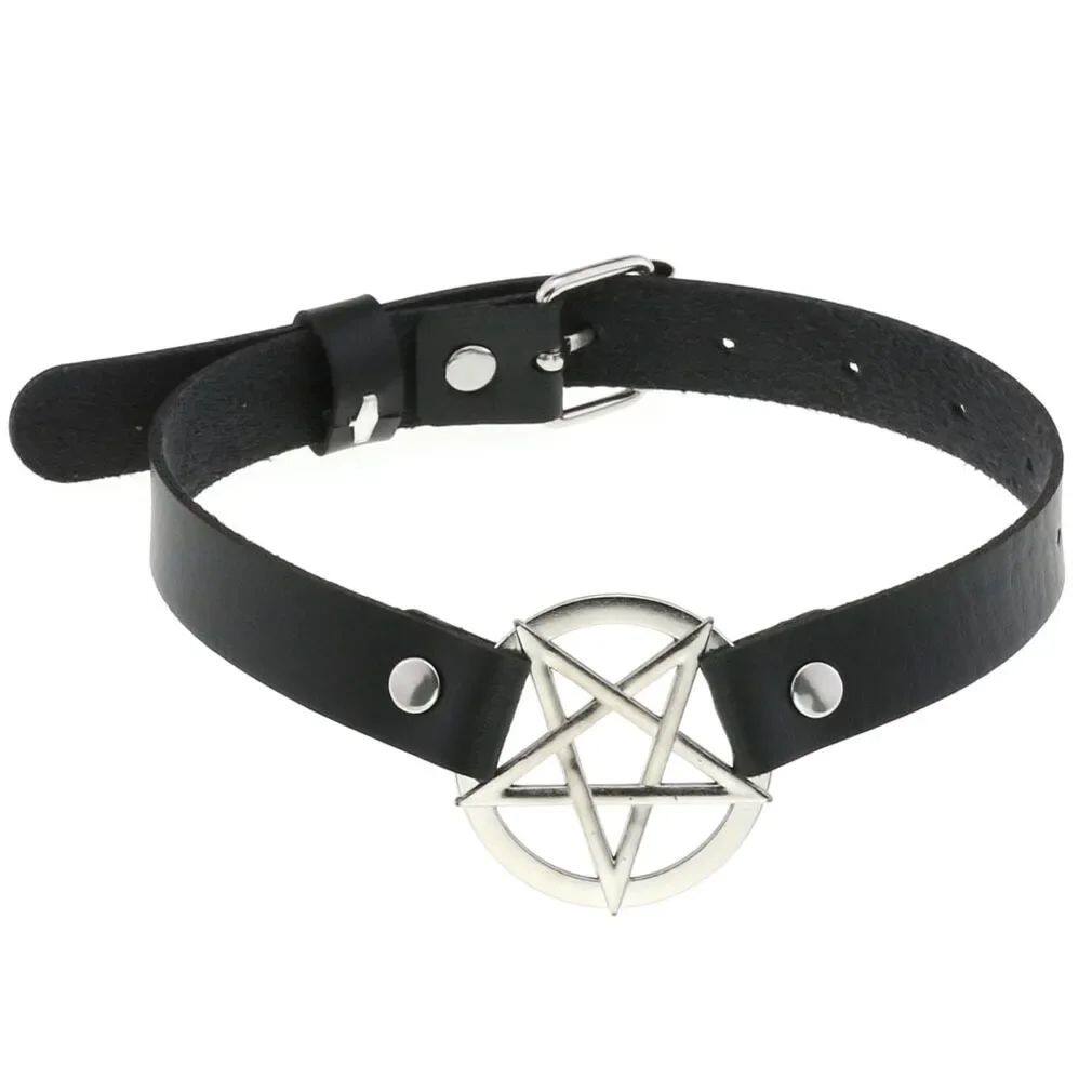 Individualiy Exaggerae PU leaher Bind Choker Fashion Bel buc