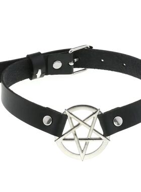 Individualiy Exaggerae PU leaher Bind Choker Fashion Bel buc