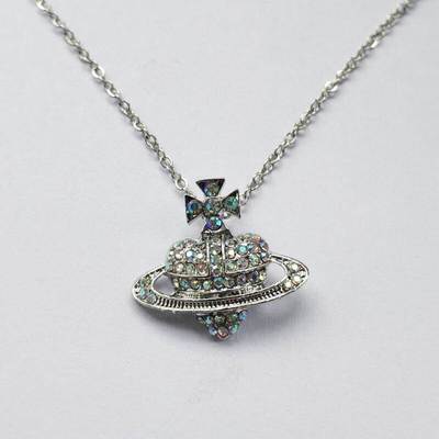 Classic cross heart annulus AAAA+ AB gorgeous rhinestone nec