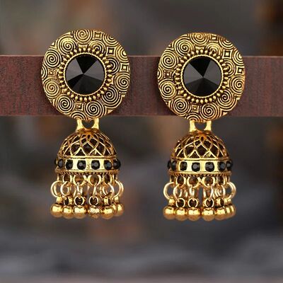 European and American fashion luxury fringed earrings women'