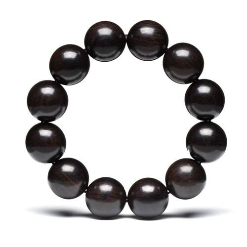 Natural Ebony Wood Bracelet, Wooden r Beads Bracelet, Sizes: