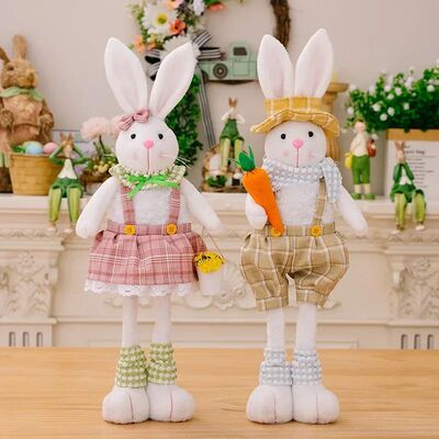 1pc Easer Doll Rabbi Bunny Telescopic Figure Window Bedroom