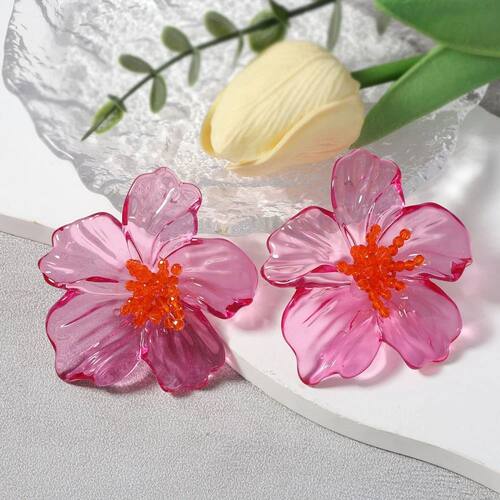 cate Colorful Resin Flower Earrings for Women Luxury High Qu