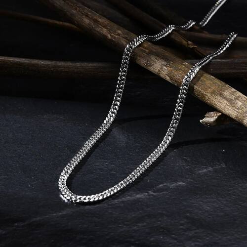 Stainless Steel Link Curb Necklaces For Women Men, Punk Rock