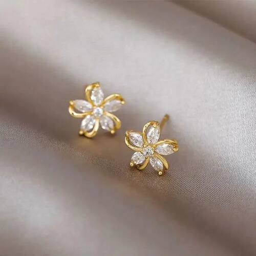 Dainty Flower Stud Earrings for Women Piercing Cartilage Ear