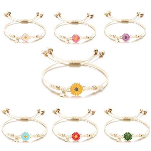 New Daisy Sunflower Star Pendant Bracelet Fashionable and Si
