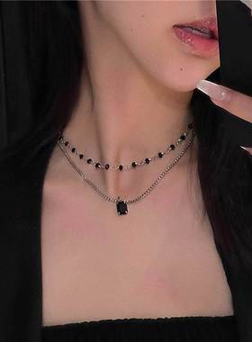 Women Choker Necklace Double Layer Beads Necklace Gift for F