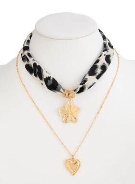Leopard Print Conch Starfish Necklace Seashell Sea Star Bohe