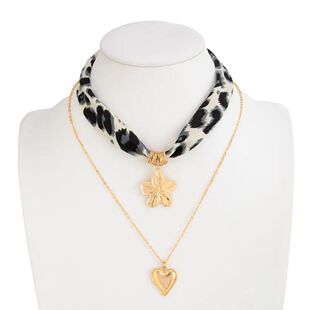 Leopard Print Conch Starfish Necklace Seashell Sea Star Bohe