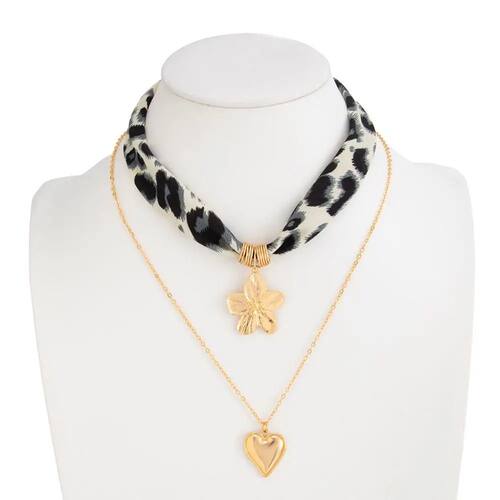 Leopard Print Conch Starfish Necklace Seashell Sea Star Bohe