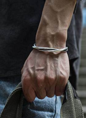 Men Fashion Vintage Casual Party Jewelry Gifts Silver Plated