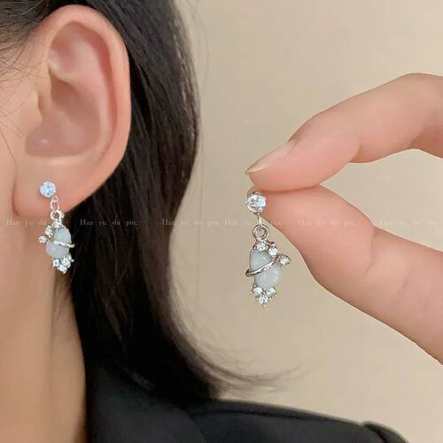 Diamond ice hrough gourd sud earrings female niche unique de