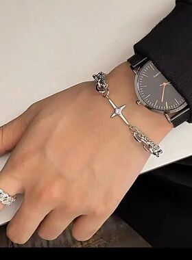 Y2K Vintage Star Bracelet Punk Multilayer Chain Bracelets fo