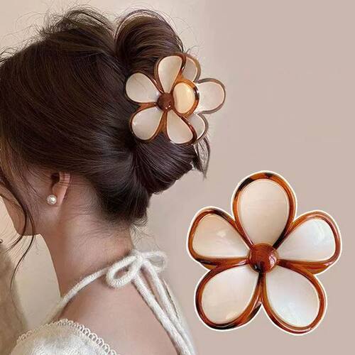 Fashion Acrylic Five Peal Flower Hair Claws Crab Hair Clips