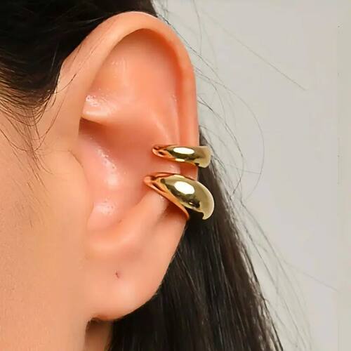 Punk Hip Hop Irregular Smooh Ear Clip for Women Unique Meal