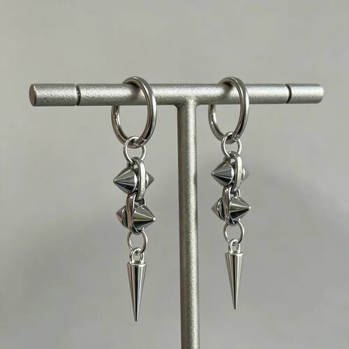 Stainless Steel Jewelry Goth Punk Cone Rivets Bullet-Shaped