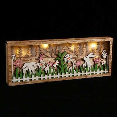 Wooden Crafs Creaive Gifs Rabbi Ornamen Deskop Decoraion Hom