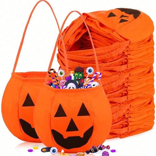Trick Or at Bag Halloween Candy Tote Pumpkin Design Jack O L
