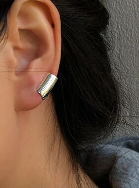 Long Tube Clip Earrings Men Non-Piercing Ear Bone Clip On Ea