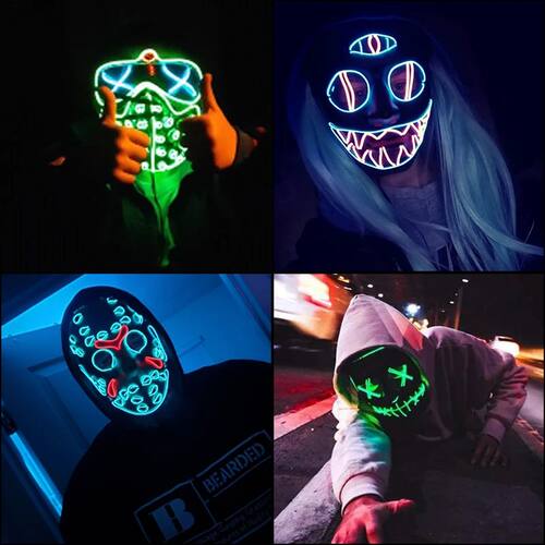 Hot Sales Carnival LED Mask Party Masque Masquerade Masks Ho