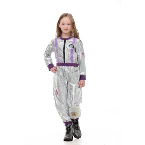 Kids Blue Purple Halloween Astronaut Full Outfit Carnival Ba