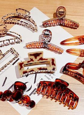 New Leopard Geometric Large Barrettes Hair Clips Hair Claw F