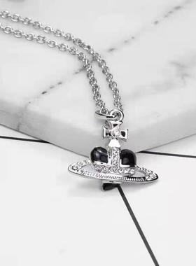 European and American Fashion Burgundy Black Large Love Satu