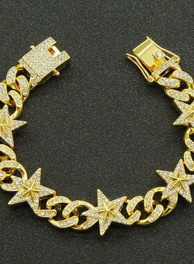 Fashionable three-dimensional star chain bracelet, men's ndy