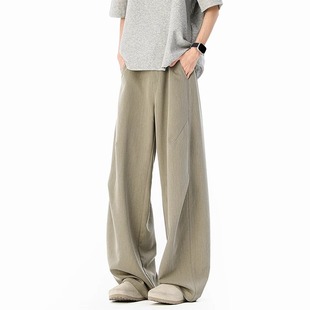 垂感西裤 休闲弯刀裤 男款 百搭大码 子 春秋夏潮牌宽松直筒阔腿裤 美式
