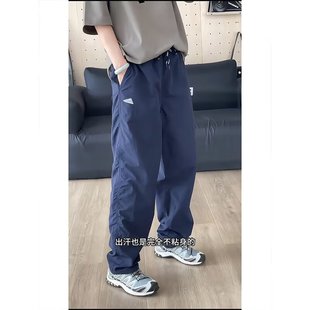 藏青色软壳三防冲锋裤男夏季薄款运动速干伞兵工装裤子户外登山裤