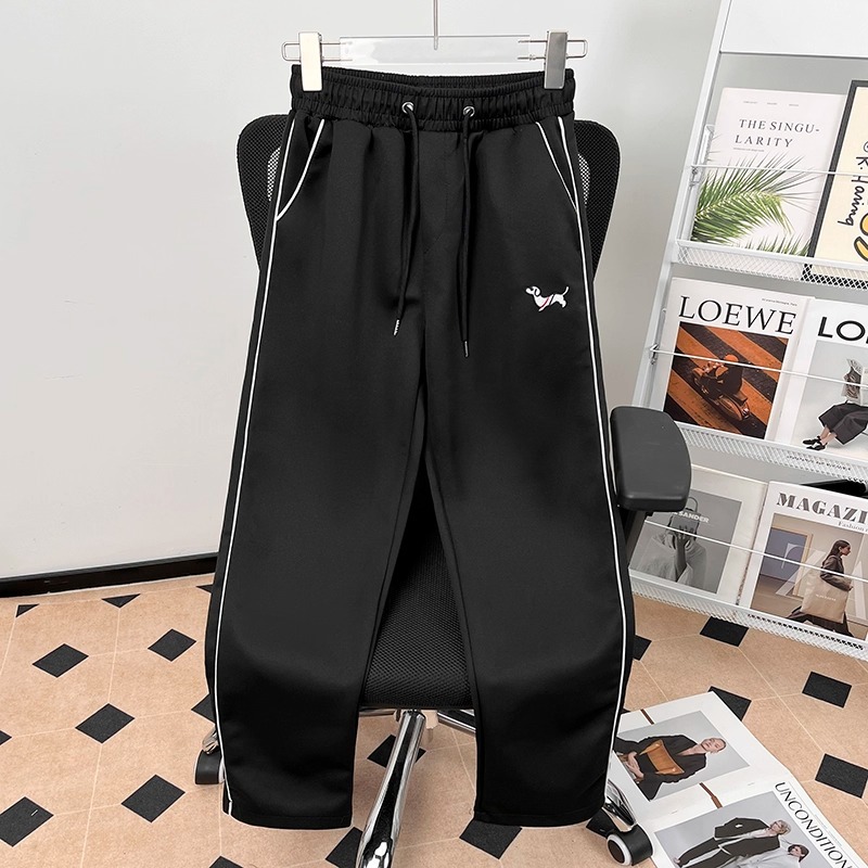 韩版潮流男士刺绣休闲长裤直筒裤