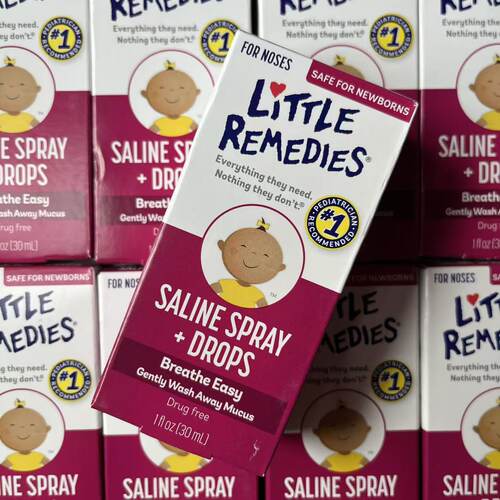 美国海淘little remedies新生儿生理海盐水婴幼儿滴鼻剂通鼻30ml