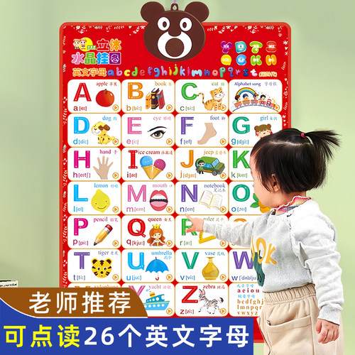 26个英文字母表有声点读挂图