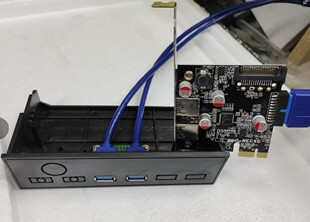 光驱位套装PCI-E转USB3.0扩展卡PCIE转20/19PIN第三代NEC主控