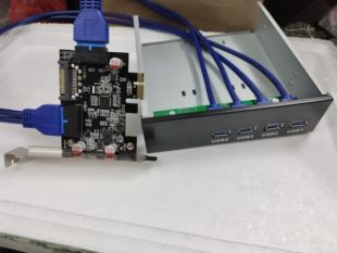 PCI-E转USB3.0扩展卡PCIE转20/19PIN第三代NEC主控光驱位档板
