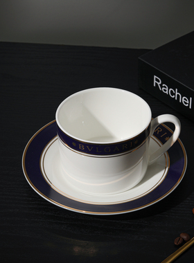 爱莉卡贝叶Erica Beyer  宝格丽同款欧式纯色轻奢骨瓷镀金咖啡杯