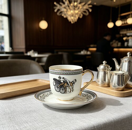 爱莉卡贝叶Erica Beyer  宫廷贵族欧式复古骨瓷镀金下午茶咖啡杯