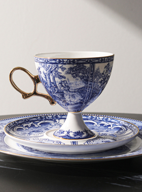 爱莉卡贝叶Erica Beyer 唐顿庄园法式宫廷风骨瓷咖啡杯 新婚礼品