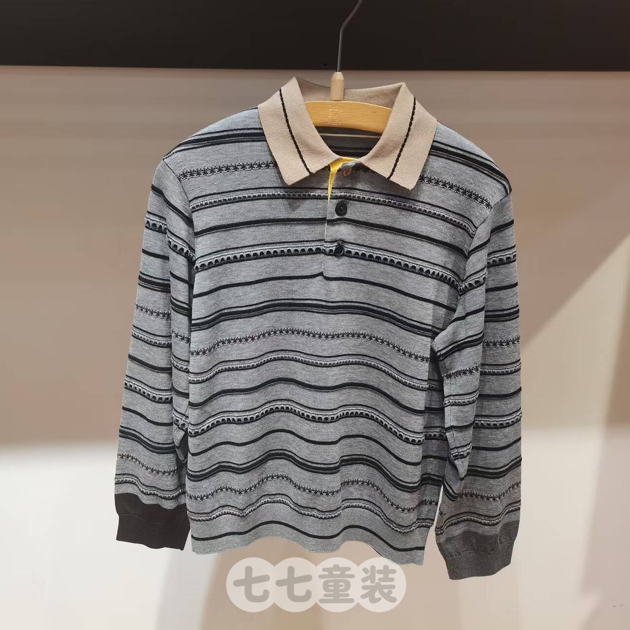 jnbybyjnby江南布衣童装2026秋男童1Q8315590长袖翻领针织衫