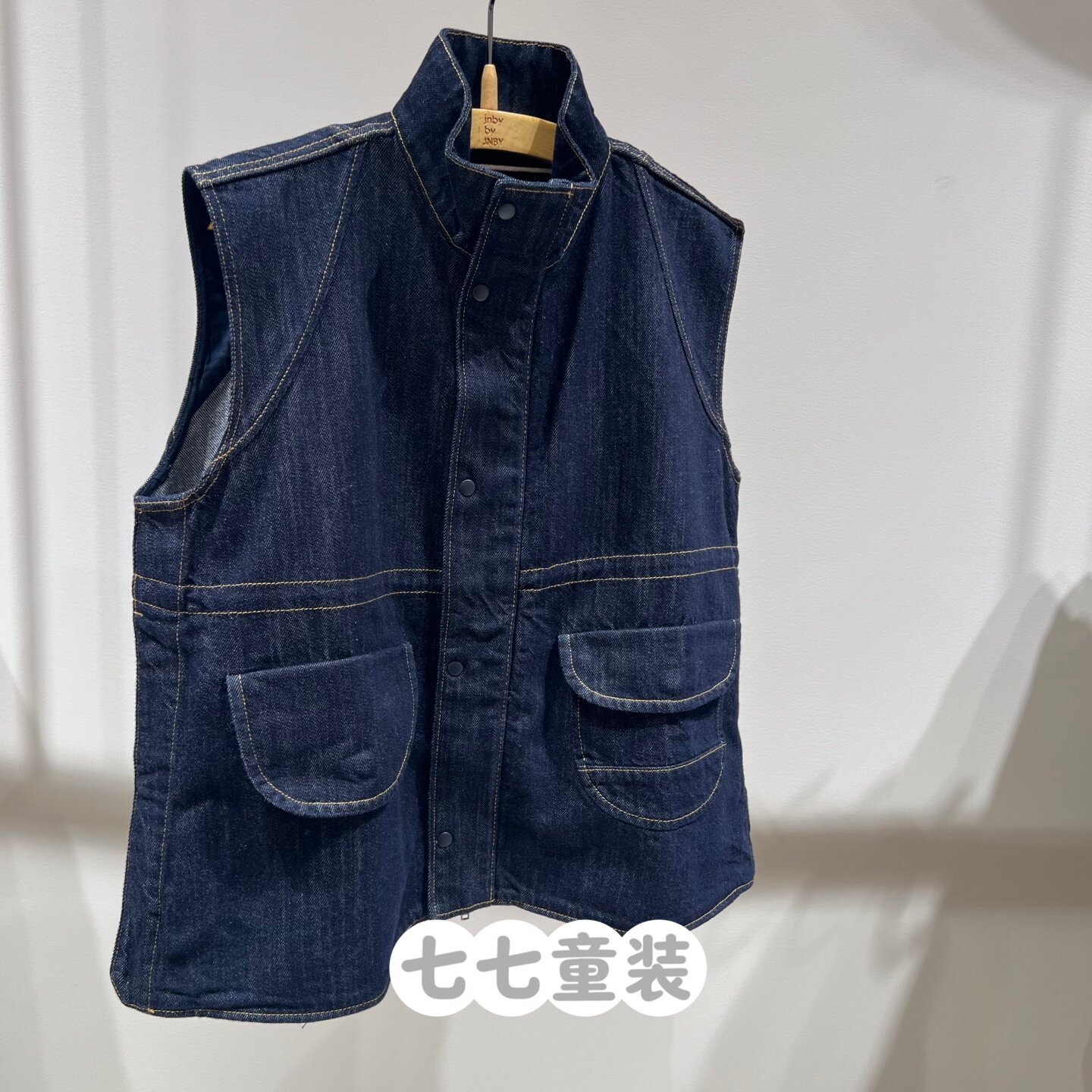 jnbybyjnby江南布衣童装宽松26春男女童1Q2511310水洗牛仔马甲
