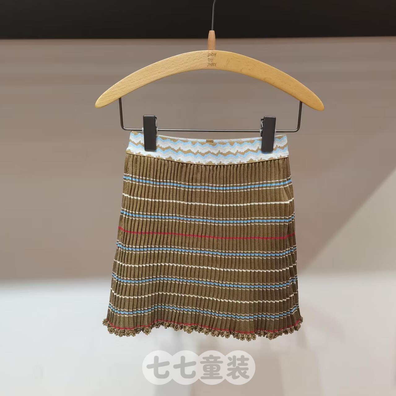 jnbybyjnby江南布衣童装2026秋女童1Q8D11010短腰裙新疆长绒棉