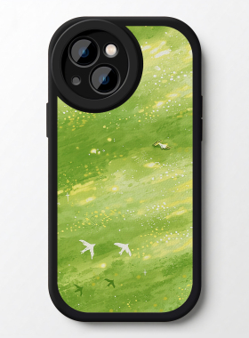 【春风有信】油画清新草坪适用iPhone17/16pro手机壳华为p70软OPPOreon12小众vivoX200苹果13一加ACE3红米K80
