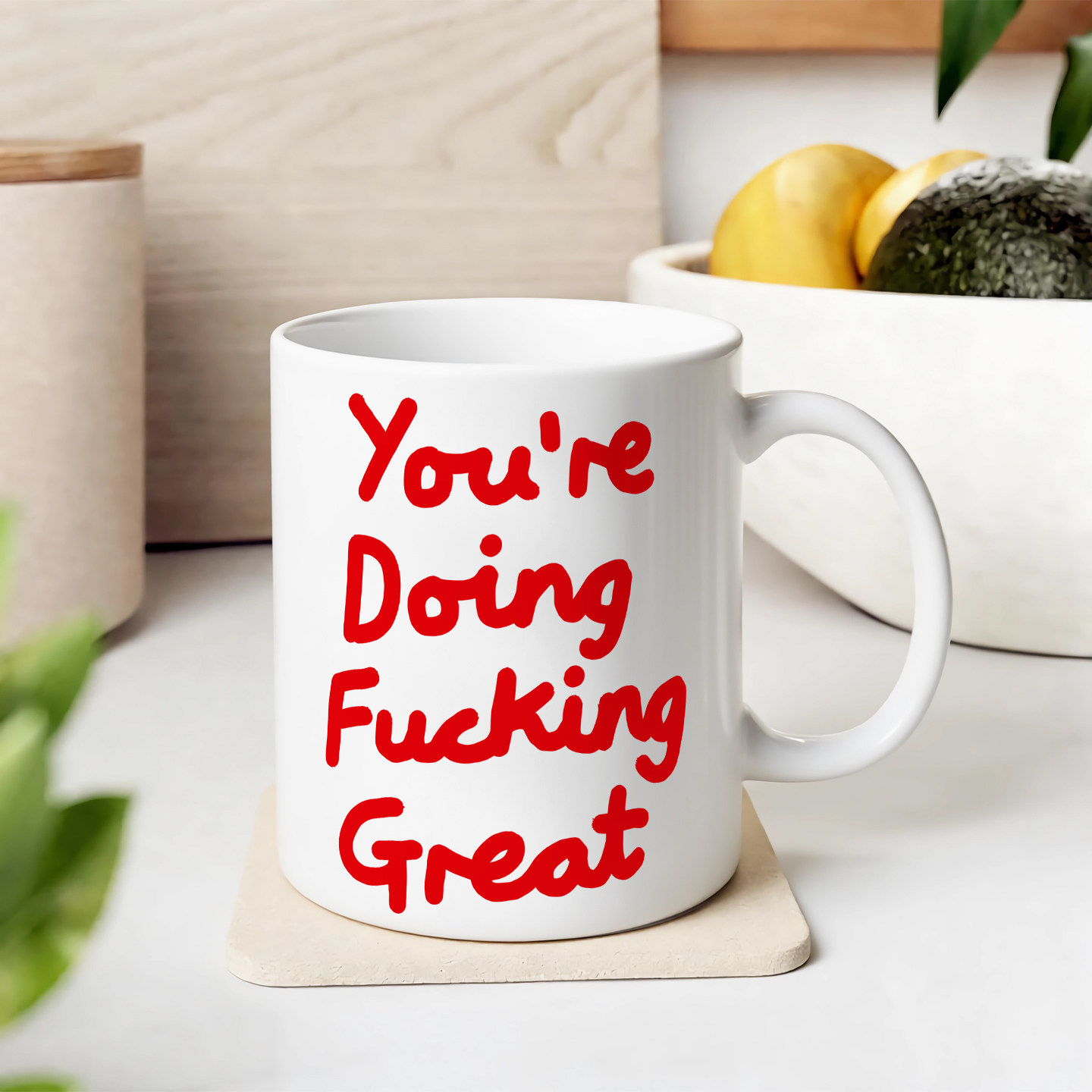 You are doing great干得好漂亮马克杯水杯杯子自我激励同事礼物