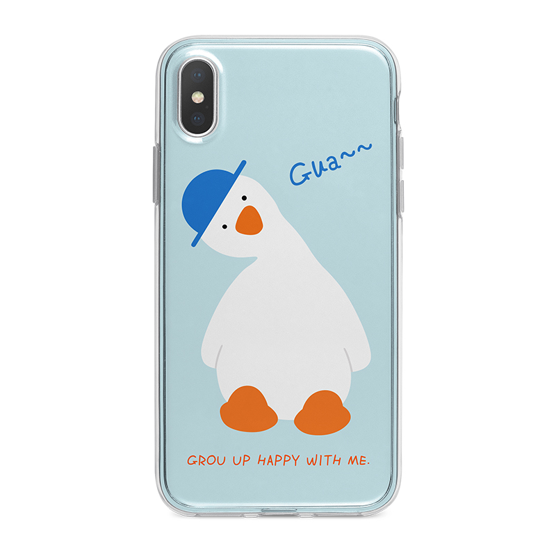 ins赵露思同款可爱鸭子适用华为nova6se荣耀20苹果11cc9pro手机壳