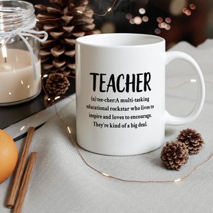 Teacher MUG老师解释马克杯礼物教师节白色陶瓷水杯马克杯子美式