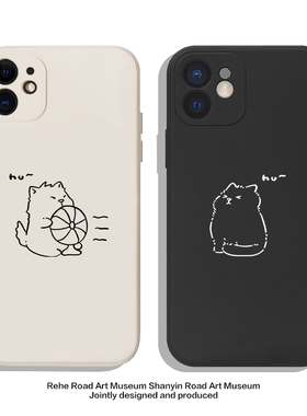 打下手~猫咪情侣iPhone14pro max苹果13适用vivoS9/S16荣耀50/80手机壳xr小米12ultra华为mate50/p40/nova10